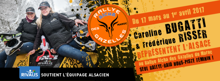 Rivalis soutient l&rsquo;équipage alsacien du Rallye Aïcha des Gazelles