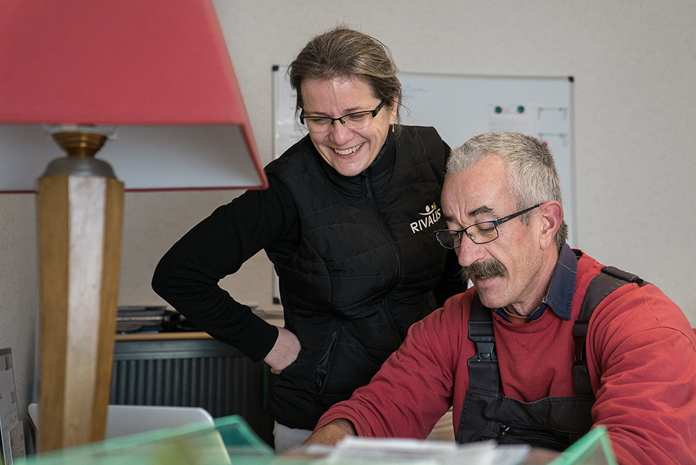 Nathalie et son client, Jean-François